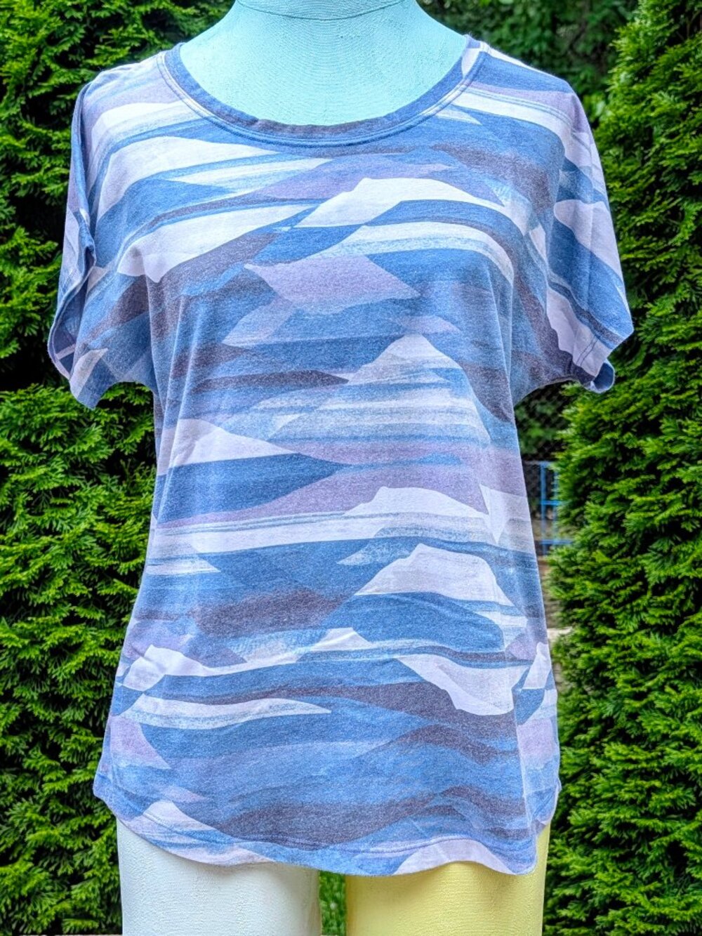 Orvis Crew Neck T-Shirt - Blue Wave Camouflage - Size M